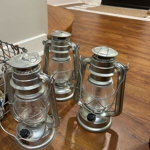 Classic Silver Lantern Trio